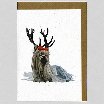 Illustrated Yorkshire Terrier Blank Card, 3 of 4