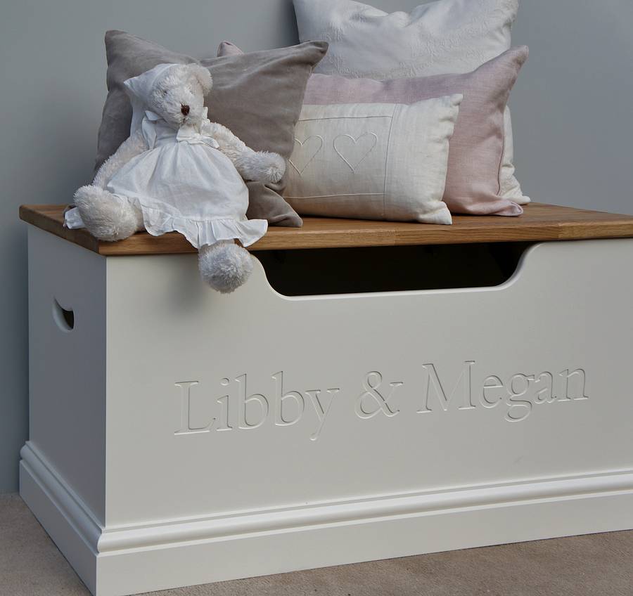 personalised toy box cushion top