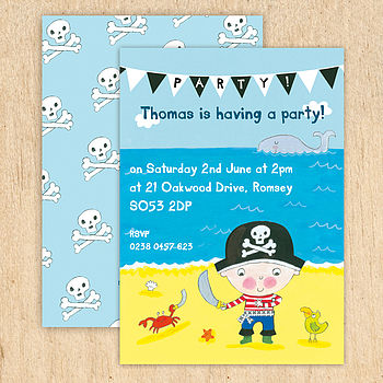 Personalised Pirate Invitations 8