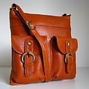 small tan leather cross body bag