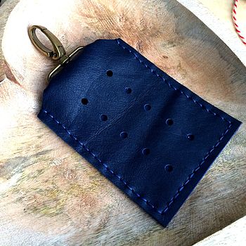 Navy Golf Gift Leather Personalised Tee Holder, 6 of 6