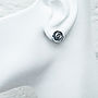 Oxidised Silver Spiral Earrings, thumbnail 5 of 7