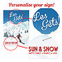 Personalised Retro Ski Sign, thumbnail 3 of 5
