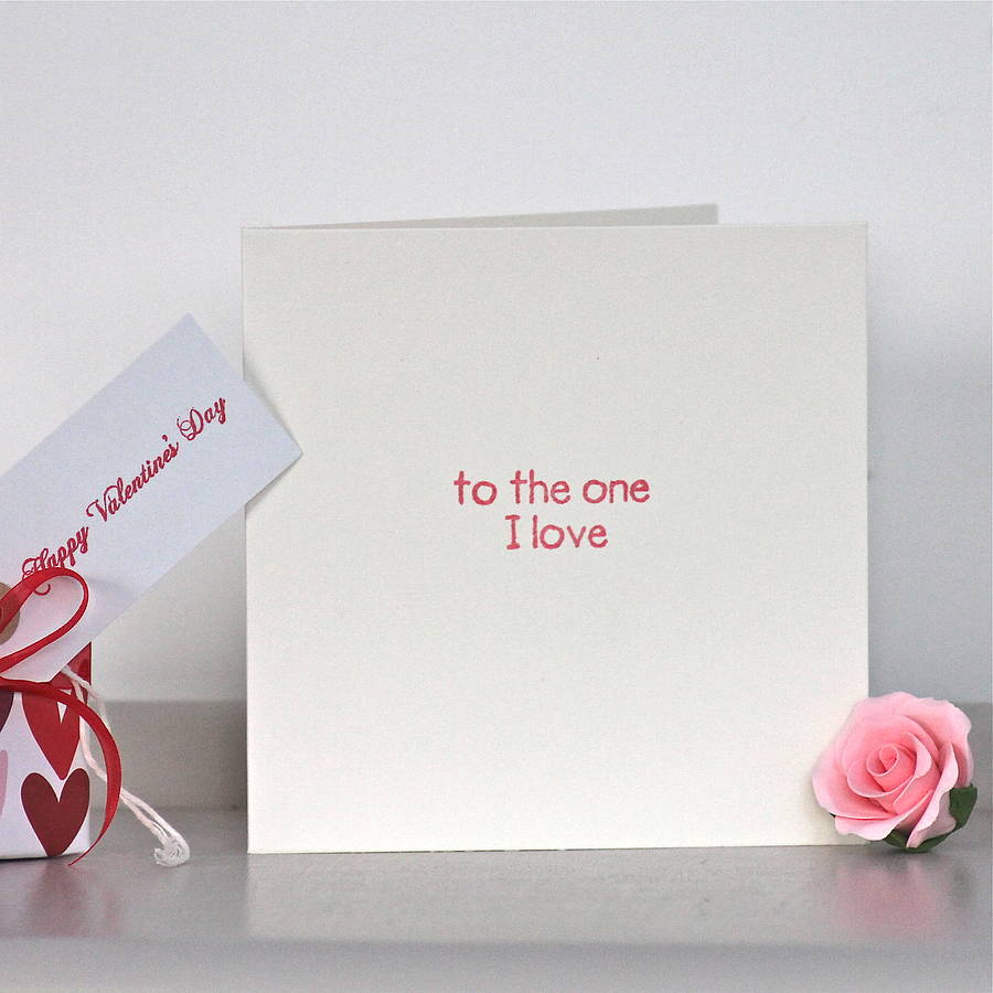 'To The One I Love' Valentine's Day Card, 1 of 4