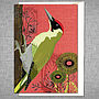 Green Woodpecker Greetings Card, thumbnail 1 of 3