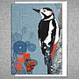 Greater Spotted Woodpecker Greetings Card, thumbnail 1 of 2