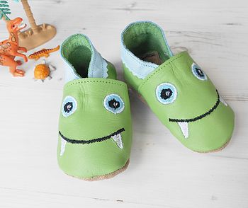 Personalised Dinosaur Baby Shoes, 3 of 6