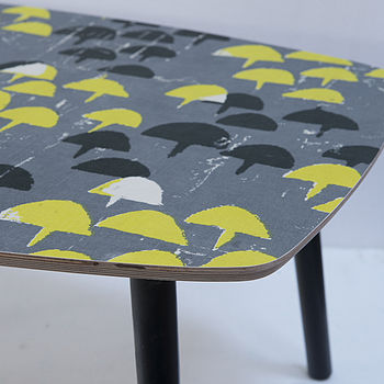 Vintage Fabric Coffee Table In Haddon By Winter's Moon