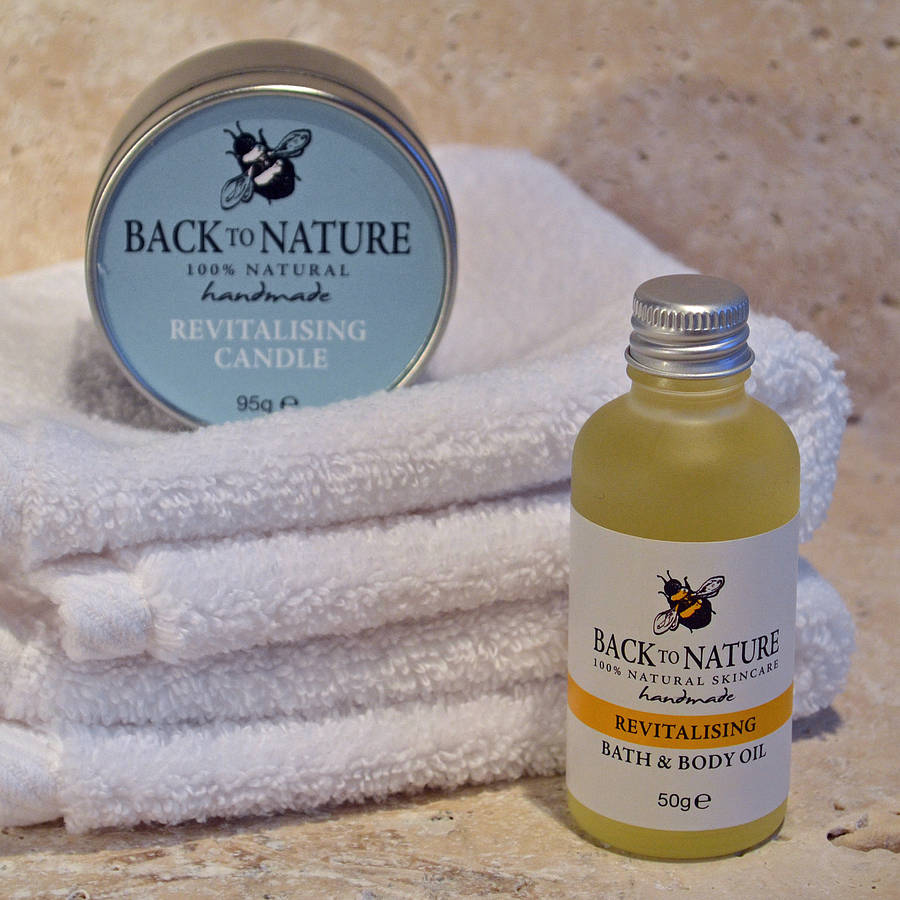 revitalising aromatherapy bath oil gift pack by back to nature skincare