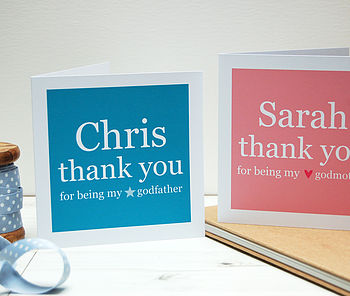 Personalised Godparent Thank You Card, 4 of 7