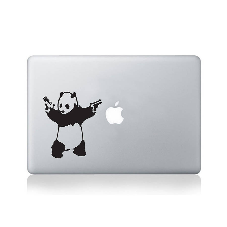 Banksy Panda Decal For Macbook, 1 of 4