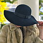 Navy Luxe Floppy Wool Hat, thumbnail 1 of 5