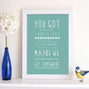 Personalised Song Lyrics Print By Oakdene Designs | notonthehighstreet.com