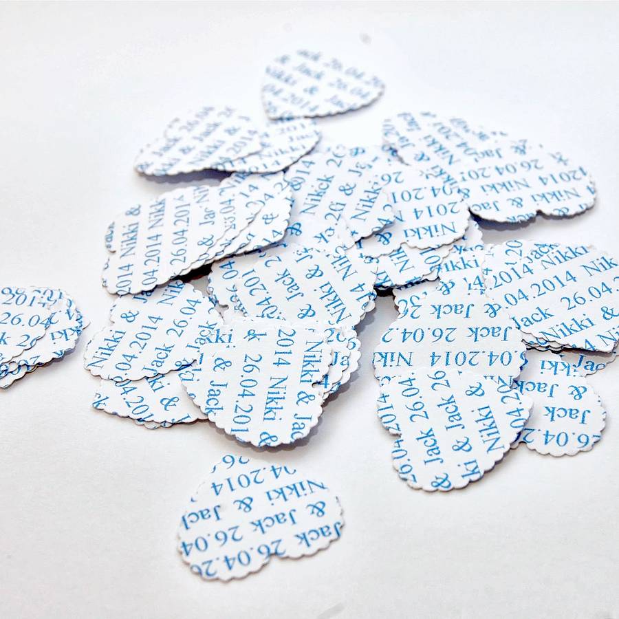 Personalised Heart Table Confetti, 1 of 5