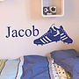 Personalised Football Boots Wall Sticker, thumbnail 1 of 5