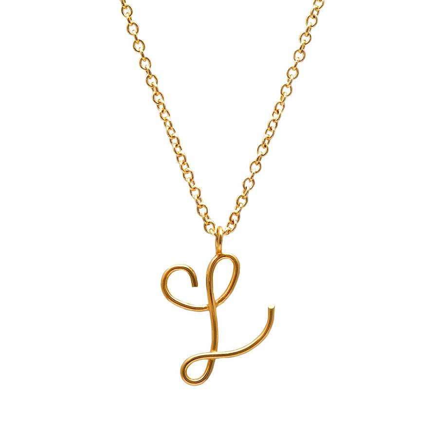 9ct Solid Gold Initial Pendant By Sibylle De Baynast Jewels ...