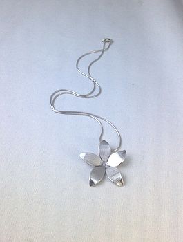 Flower Sterling Silver Pendant, 2 of 4