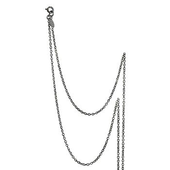 Black Rhodium 'Camelia' Pendant, Large Model, 9 of 12