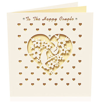 Laser Cut Card Happy Couple Wedding, 2 of 2