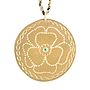 Gold 'Camelia' With Central Gemstone, Large Model, thumbnail 3 of 12