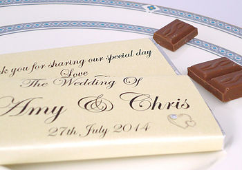 Personalised Chocolate Heart Wedding Favours, 4 of 6