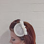 Vintage Bow Bridal Headpiece 'Loretta', thumbnail 7 of 12