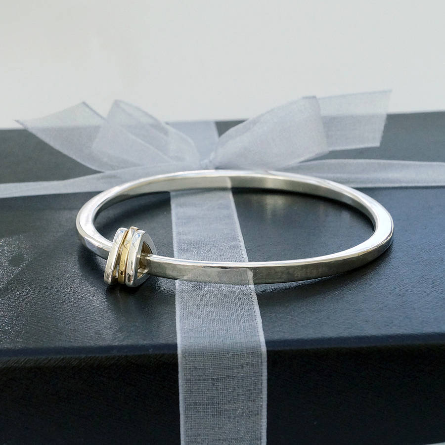Personalised Silver Bangle With Triangle Charms, 1 of 6