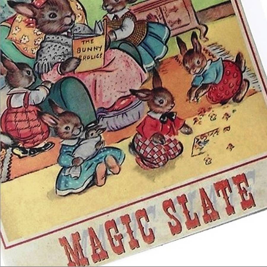 Vintage Style Bunny Rabbit Magic Slate Toy By British and Bespoke |  