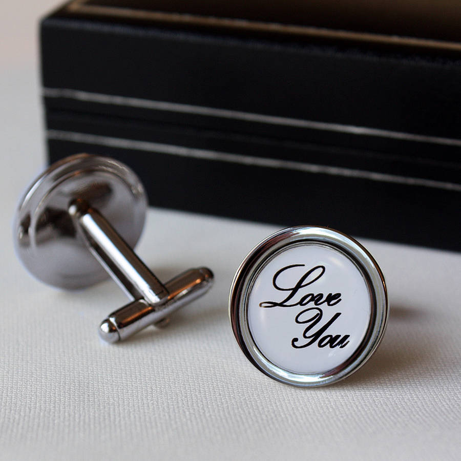 I Love You Personalised Wedding Cufflinks By Lily And Louie I Love You Personalised Wedding Cufflinks