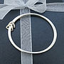 Personalised Silver Bangle With Triangle Charms, thumbnail 3 of 6