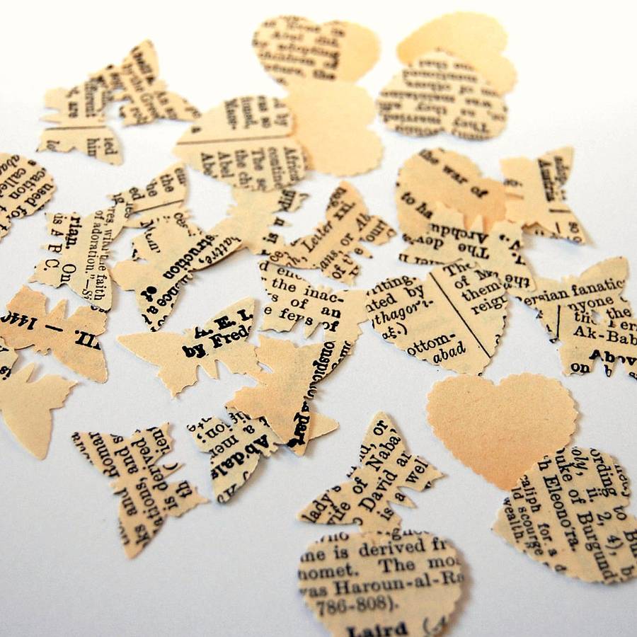 phrase and fable vintage heart table confetti by little treasures