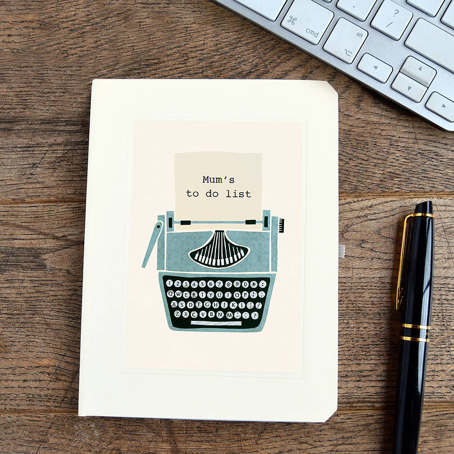 Personalised Mother's Day Typewriter Notebook, 1 of 5