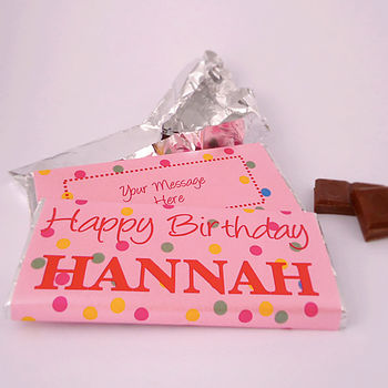 Happy Birthday Personalised Chocolate Bar, 3 of 6