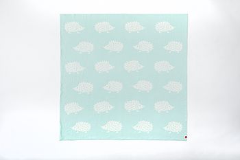 Knitted Organic Cotton Hedgehog Blanket, 3 of 4