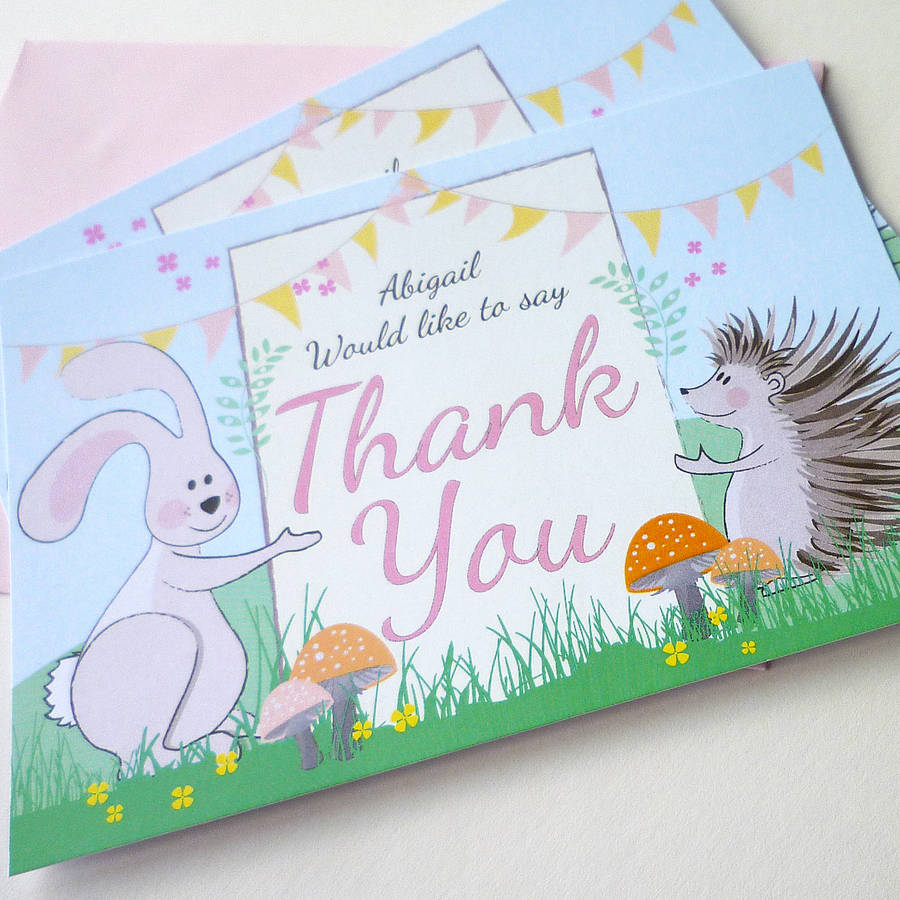 Image of 20 Woodland Thank You Cards