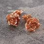 Flower Rose Gold Plated Sterling Silver Necklace, thumbnail 3 of 11