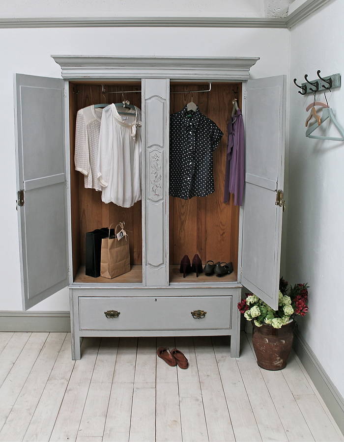 Painted Vintage Double Wardrobe By Distressed but not Forsaken