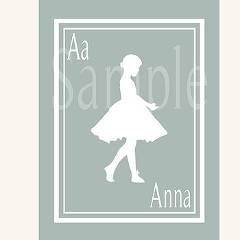 Ballerina Silhouette Personalised Print, 6 of 8