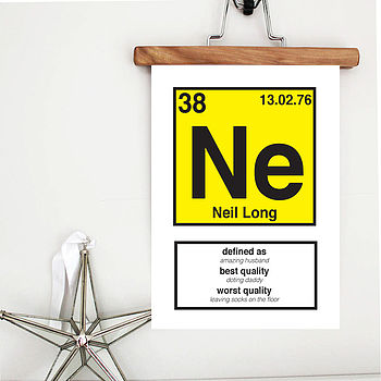 Personalised Periodic Table Print, 3 of 5