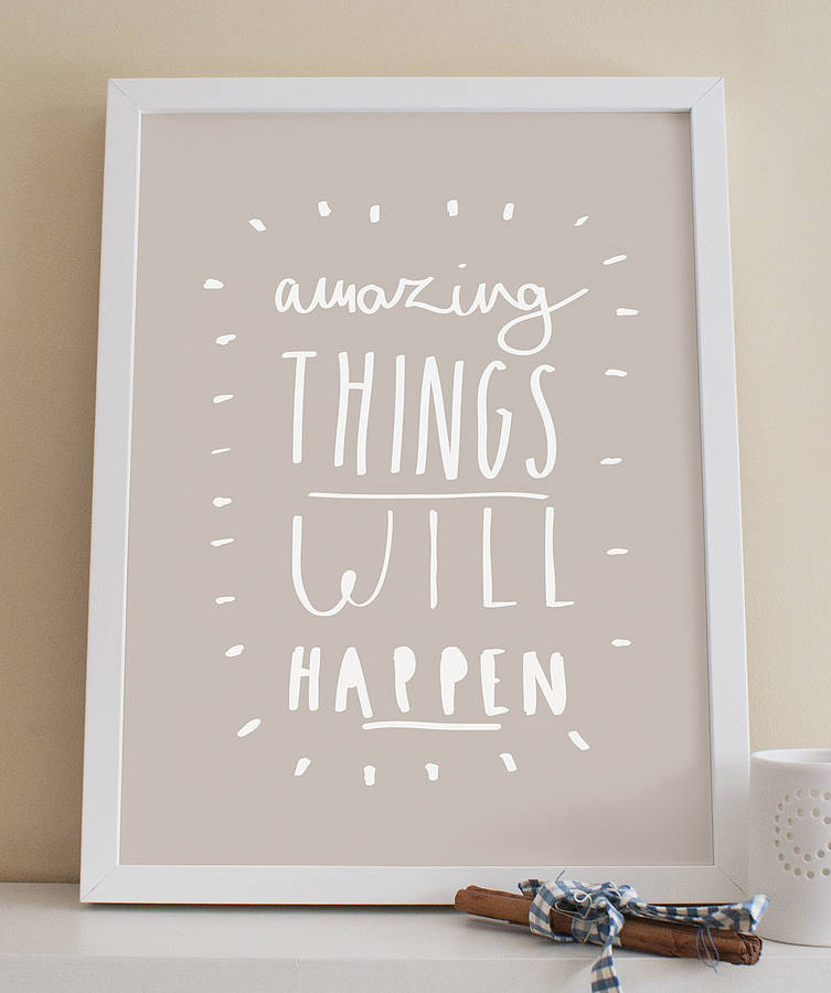 amazing things will happen print by old english company ...