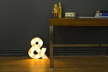 Light Up Bulb Letter Ampersand By The Goods | notonthehighstreet.com