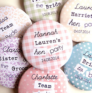 Hen Party Accessories And Gifts Notonthehighstreet Personalised Hen Party Badges