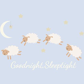 Counting Sheep Fabric Wall Stickers, 4 of 8