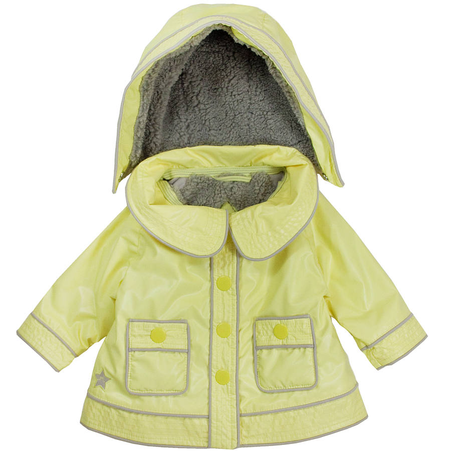 Girls Fully Lined Fleece Raincoat By Chateau de Sable