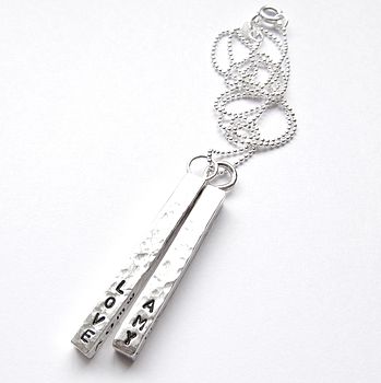 Personalised Silver Bar My Family Necklace, 4 of 5