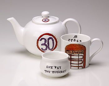 'Slow Down, Tea Time!' China Teapot, 2 of 2