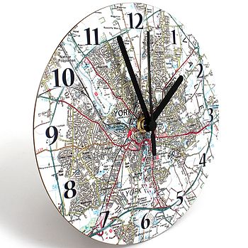 Personalised Map Clock, 2 of 3