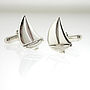 Sterling Silver Sailing Boat Cufflinks, thumbnail 3 of 7