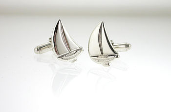 Sterling Silver Sailing Boat Cufflinks, 3 of 7