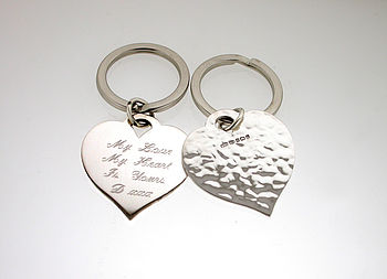 Personalised Silver Mother's Day Heart Keyring, 2 of 5